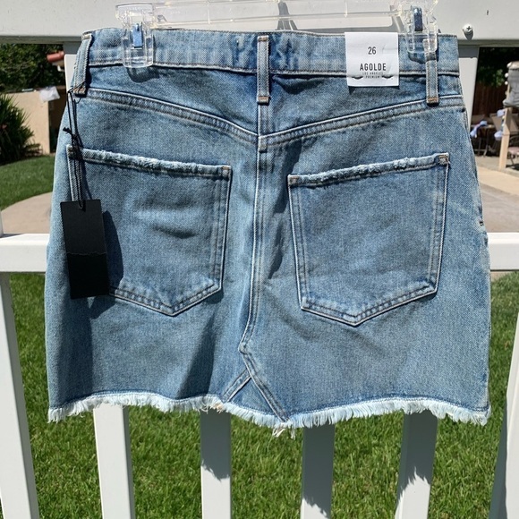 Agolde Quinn high rise mini denim skirt - Picture 2 of 8